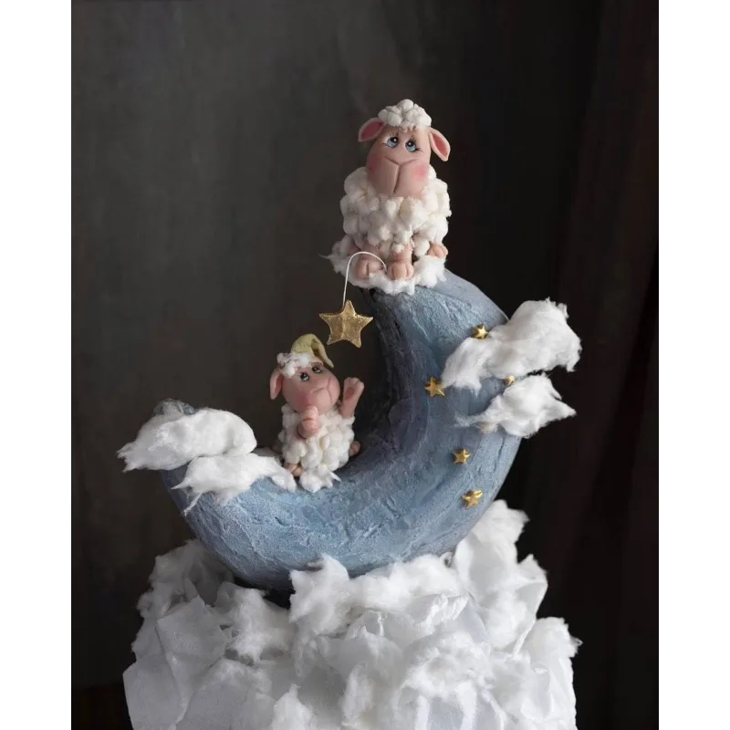 Торт "Овечки на Луне" (Анна Сухова, anechkacake)