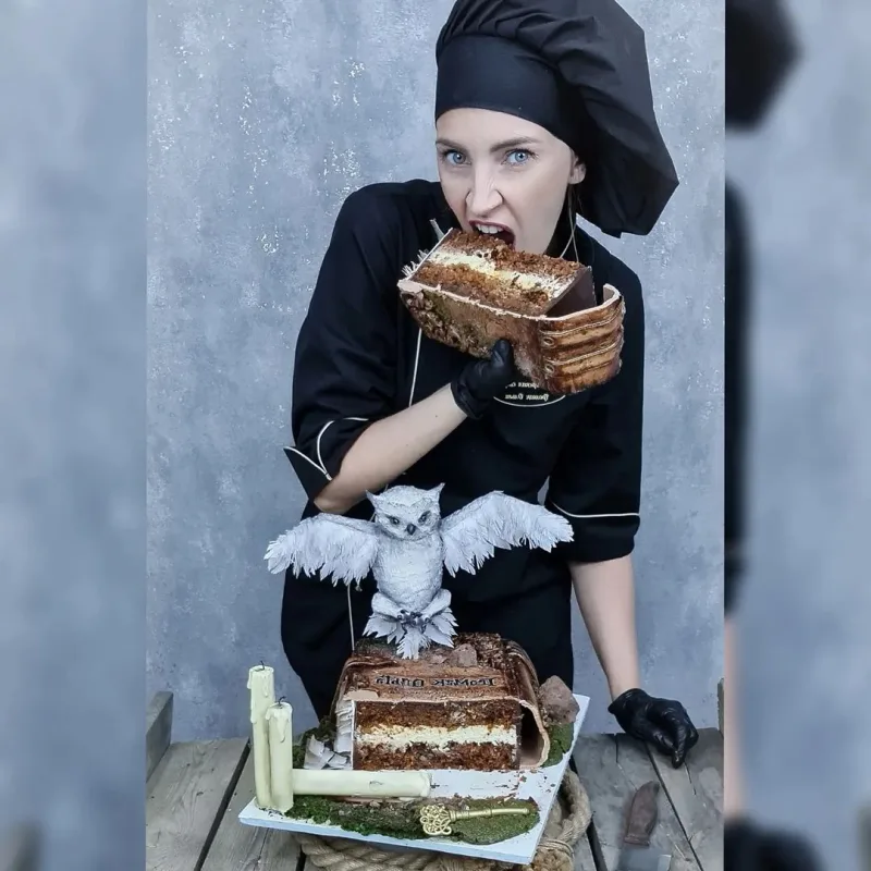 Мастер класс 3д торт “Книга” (Ольга Громак, gromak_cake_omsk)