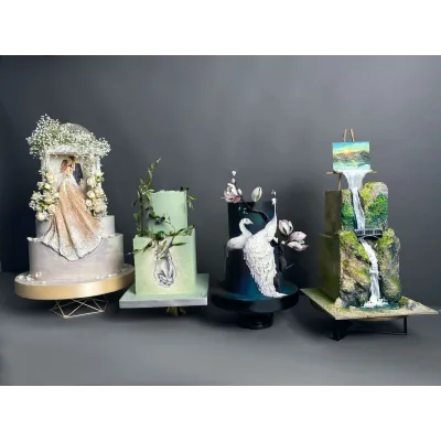 Онлайн-курс "Роспись тортов и вафельный декор" 2 ступень (Лилит Аракелян)