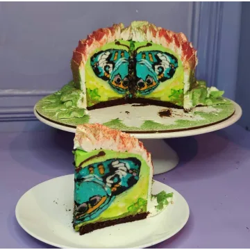 Мастер класс в технике cakeinside и тема бабочки и весна (Евгения Кизленко, Kizlenkocake)