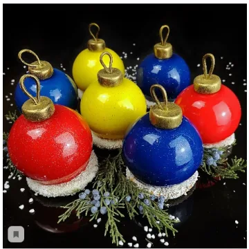 Муссовый десерт «Новогодние шары» (Елена Чуприна)