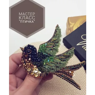 Брошь "Птичка"  (Татьяна Виташ)