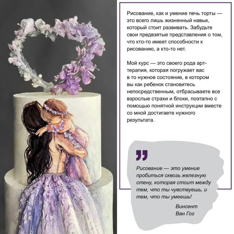 "Роспись тортов и вафельный декор". 1 ступень (Лилит Аракелян)