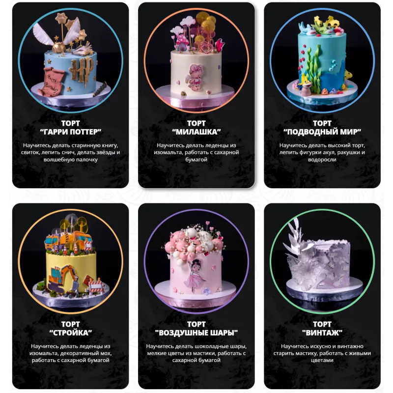 [Pastry School] Wow-декор 2.0. Пакет 12 тортов (Елена Крохмаль)