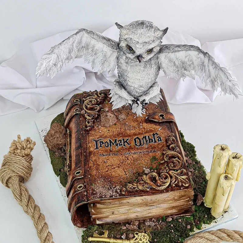 Мастер класс 3д торт “Книга” (Ольга Громак, gromak_cake_omsk)