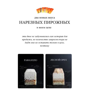Нарезные пирожные "Лесной орех, Рафаэлло" (Таня Силаева)