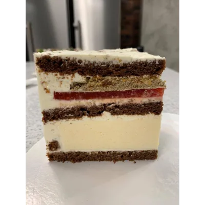 Шоколадный торт с мандариновым чизкейком (Наталья Оленникова, imbir_gvozdika)