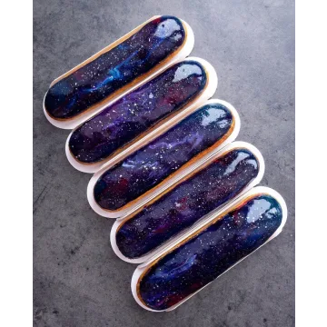 Космические эклеры. Вебинар по глазурям для эклеров (pololololololololo)