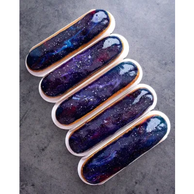 Космические эклеры. Вебинар по глазурям для эклеров (pololololololololo)