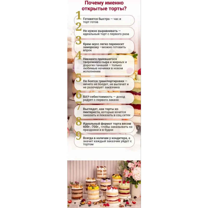 Курс Открытые вау-торты за 1 час (Надежда Коломейцева)