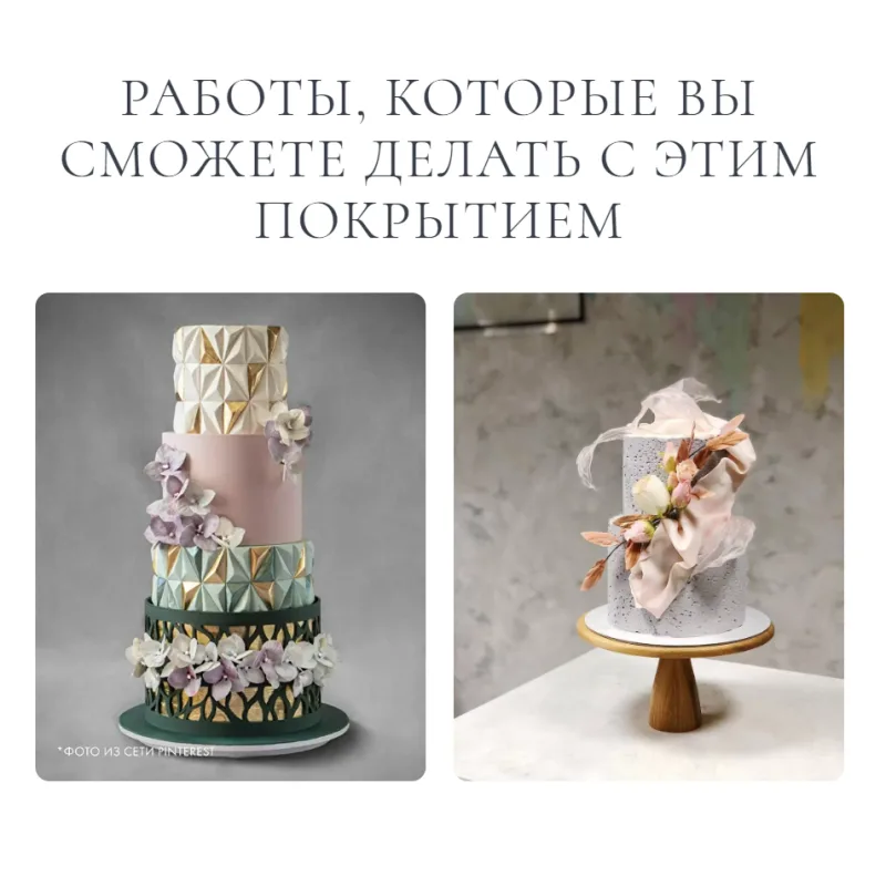 Зефирное покрытие. «Декор и покрытие торта» + «Производство силиконовых молдов» (Инна Питерова)