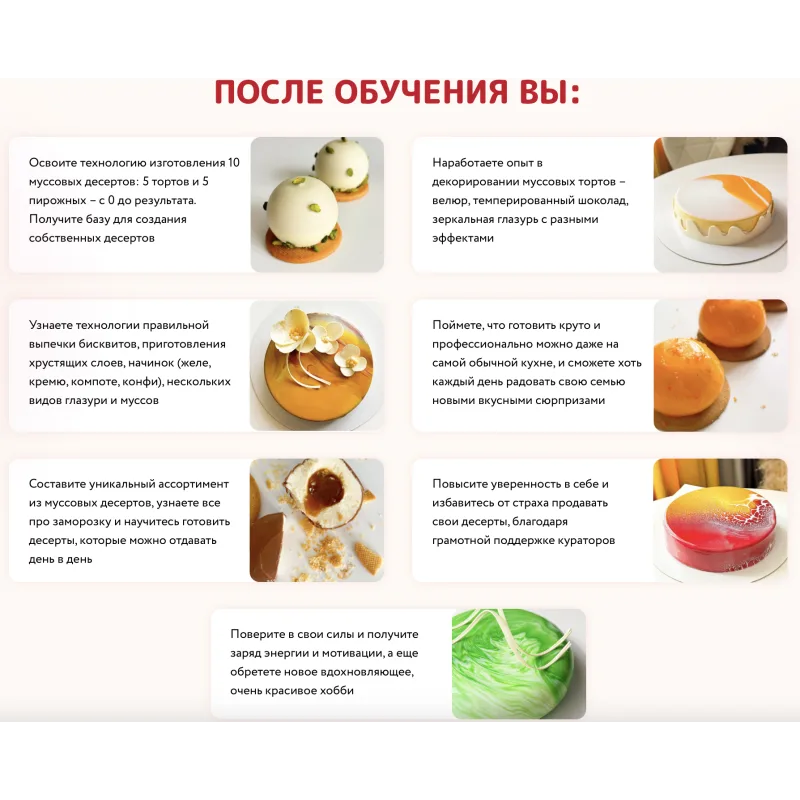 Курс «Муссовые десерты: С 0 до Профи». Тариф «Премиум» (Кристина шумская)