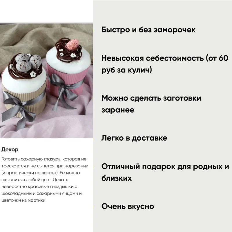 Пасхальный курс. Куличи + Марафон (Алина Макарова, cake school)