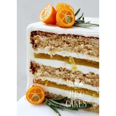 Карамельный торт с яблочной начинкой. Рецепт и Техника (Juso Cakes)