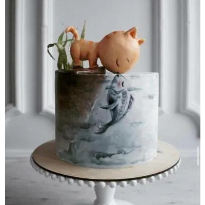 Торт "Кот и Рыбка" (Елена Гнут)