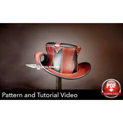 [DieselpunkRo] Шляпа из кожи «Steampunk Top Hat»