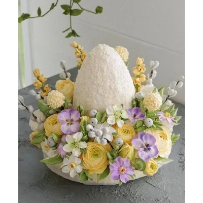 [zefir.mira] Пасхальная композиция из зефирных цветов. Пасха 2024 (Мирослава Садовая)