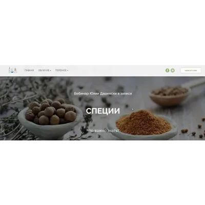 Вебинар "Специи" (Юлия Дашевски)
