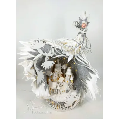 "ЗИМУШКА-ЗИМА" (Объемная композиция с подсветкой) Фом-арт (Татьяна Шмелёва)