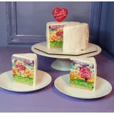 Техника cakeinside торт с рисунком мишки (Евгения Кизленко, Kizlenkocake)