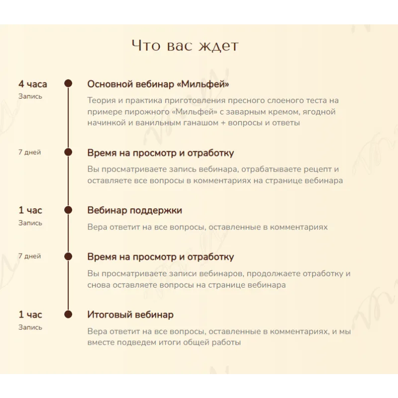 Вебинар "Мильфей" (Вера Никандрова)