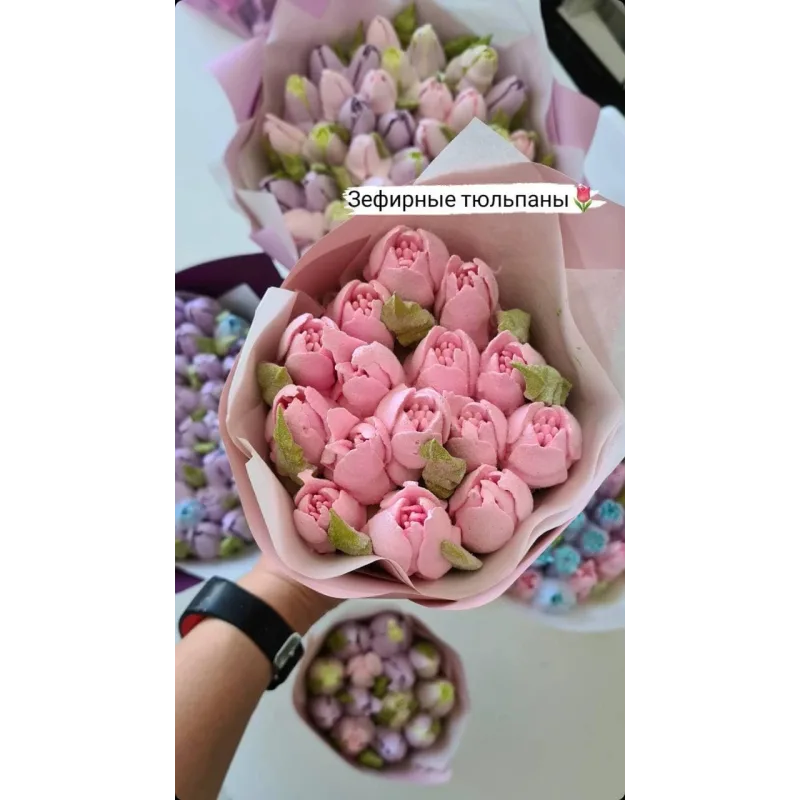 Видеоурок "Зефирные тюльпаны" (Ляйсян Казыргалина)