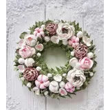 Новогодний венок из зефира (Мира Садовая) @zefir.mira