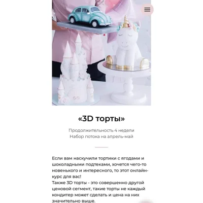 3D торты. Тариф "Всё сам" (Анна Комарова, Slastie School)