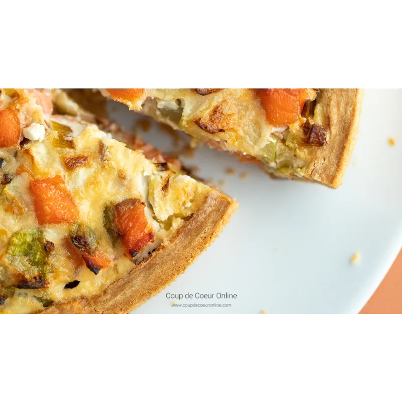 Киш с красной рыбой, цуккини и луком пореем (Екатерина Курбатова, Coup de Coeur Online)