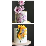 Акварельная роспись по ганашу и вафельная флористика (Юлия Припутнева)