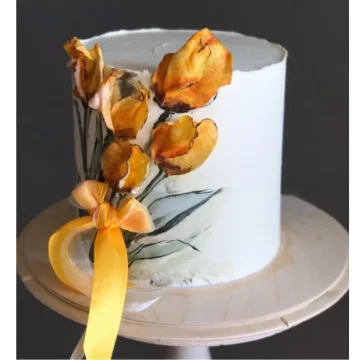 "Акварельная роспись по ганашу и вафельная флористика"(Юлия Припутнева)