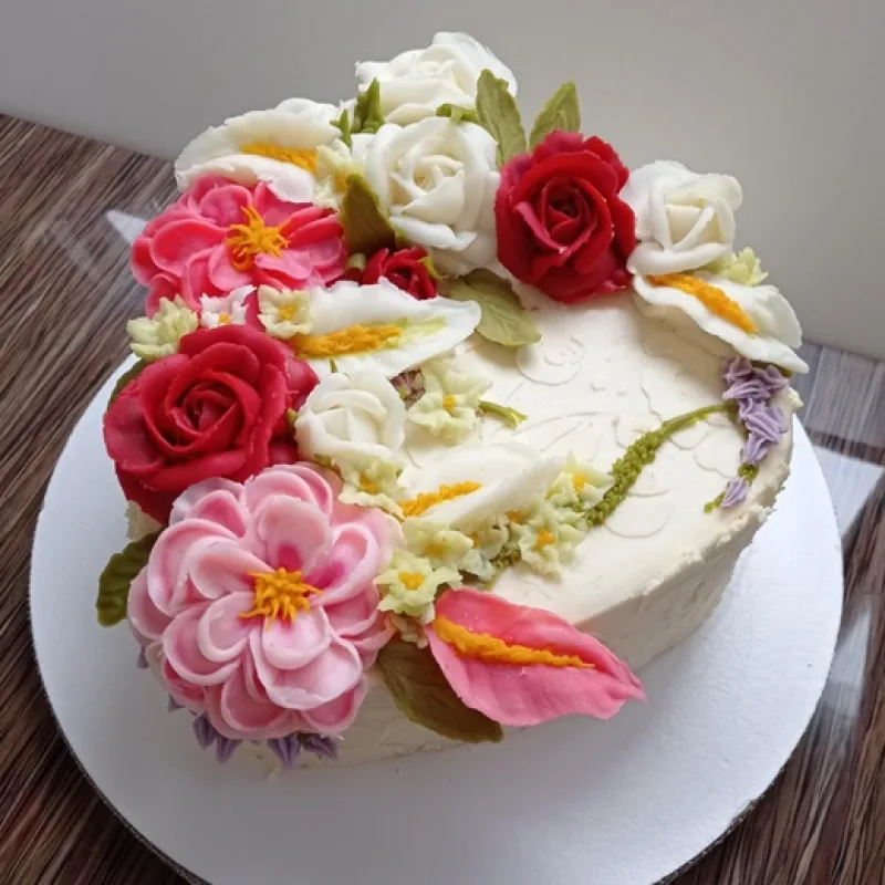 Кремовая флористика (vitalija_cake)