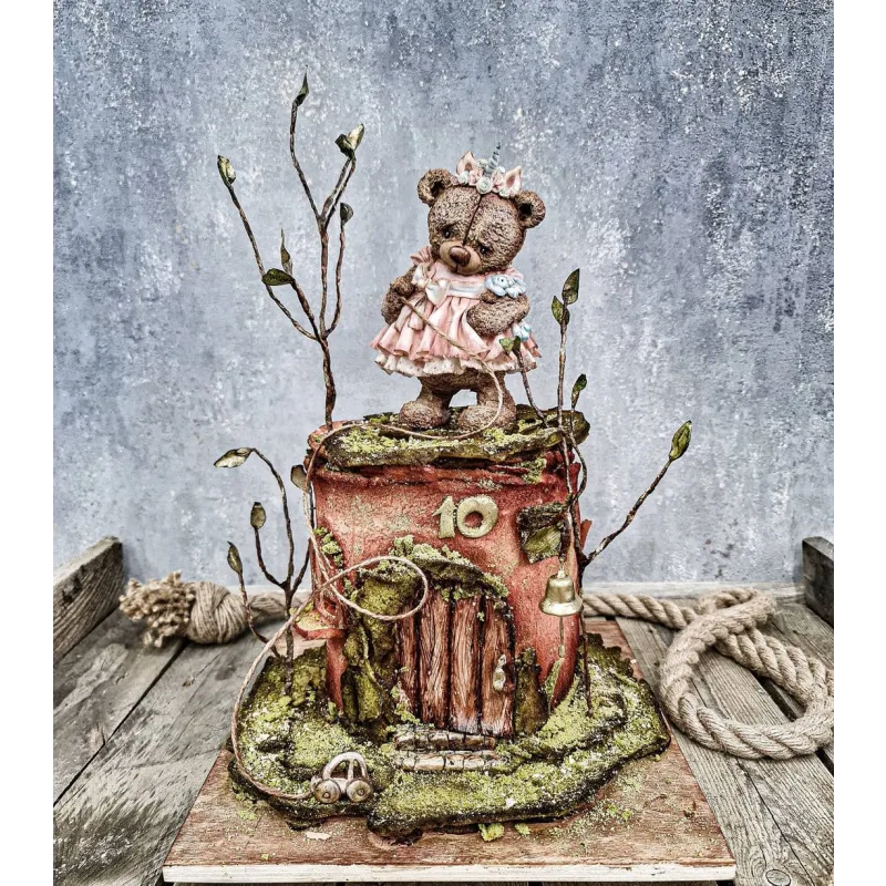 Мастер класс 3д торт "Мишка-малышка” (Ольга Громак, gromak_cake_omsk)