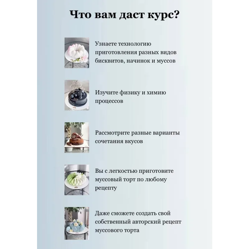 Онлайн-курс «Муссовые десерты» (Кристина Лова)