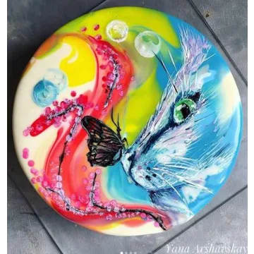 [cake_russia] Роспись по зеркальной глазури (Яна Аршавская)