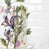 Роспись торта и вафельные ветви (Александра Булгакова)