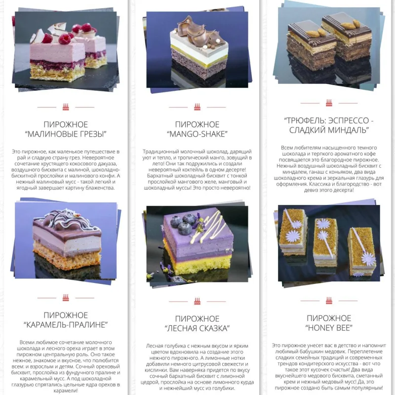 Нарезные пирожные. Пакет-Самостоятельно (Елена Крохмаль, Pastry School)