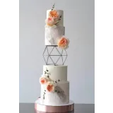 Многоярусный торт с геометрической конструкцией 4 яруса (Надежда Архипова)