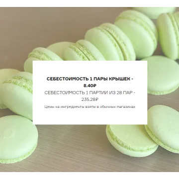 [shunichka] Обучение по приготовлению крышек макарон со сниженной себестоимостью (Александра Сенина)